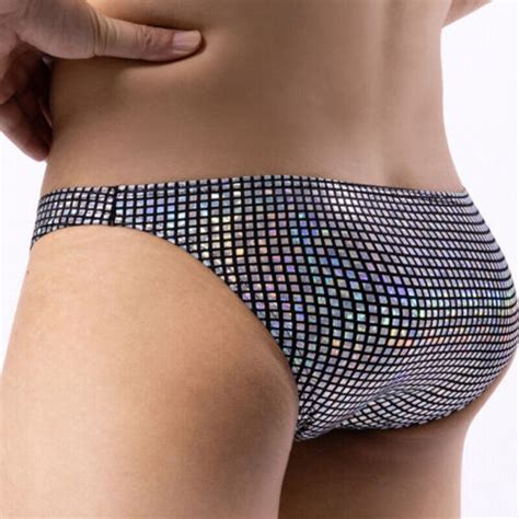 Men S Bikini Briefs Low Rise Quick Dry Breathable Underwear Bulge Pouch Panties Ebay