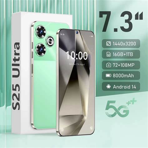 Горячий продавать смартфон S25 Ultra Android 7.3 большой HD-экран Dual ...