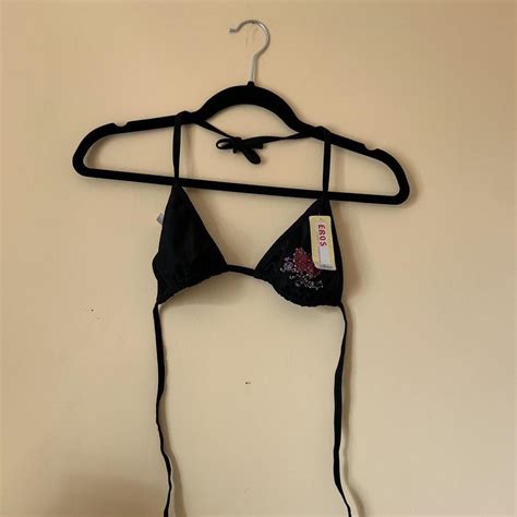 C Nty Y2k Embellished Bikini Top Triangle Depop