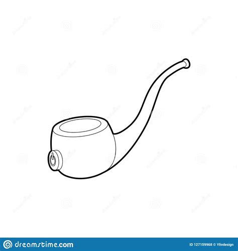 Icono Del Tubo De Vape Estilo Del Esquema Stock de ilustración