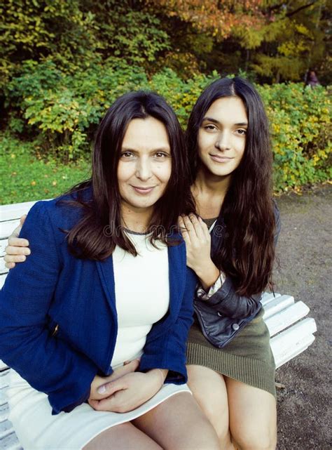 Mature Mother With Daughter Outside Stock Image Image Of Expressing Attractive