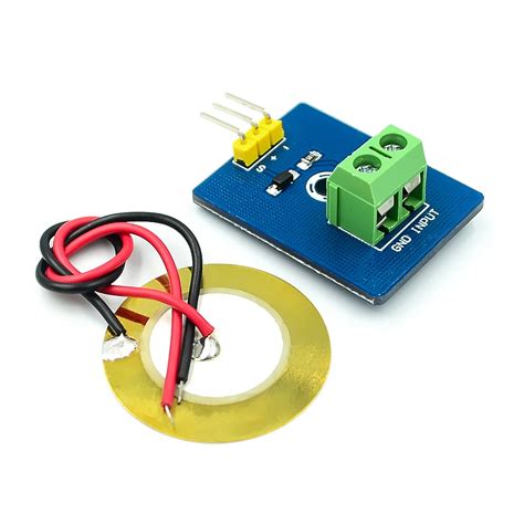 Taidacent Diy Ceramic Piezo Vibration Sensor Analog Vibration Sensor Piezoelectric Shock Sensor