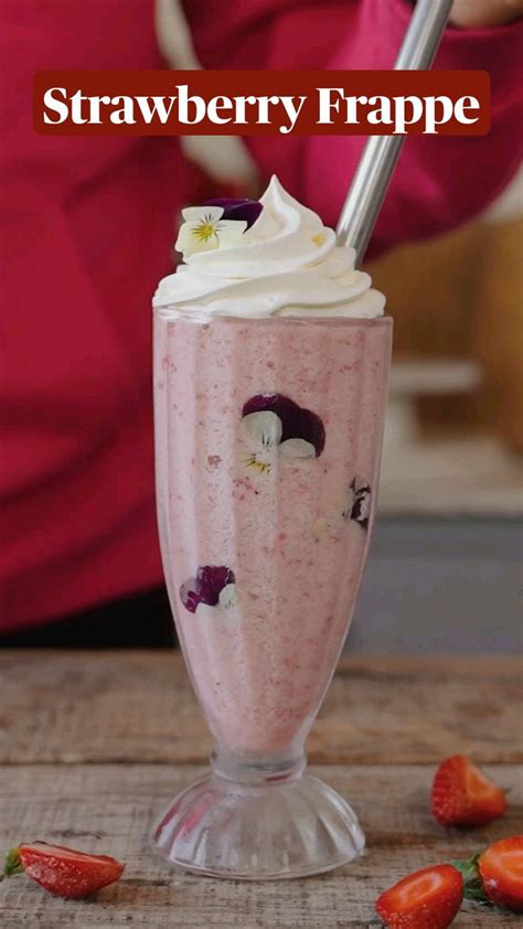 Strawberry Frappe Strawberry Drink Recipe Chilled Strawberry Drink Strawberry Recipe Fruit Fra