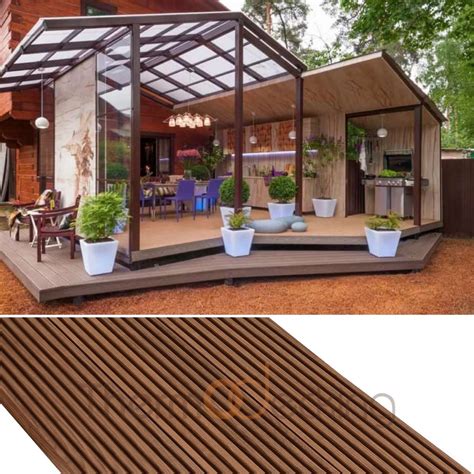 Фасадная доска «Термоясень» (косой планкен) | Thermodecking