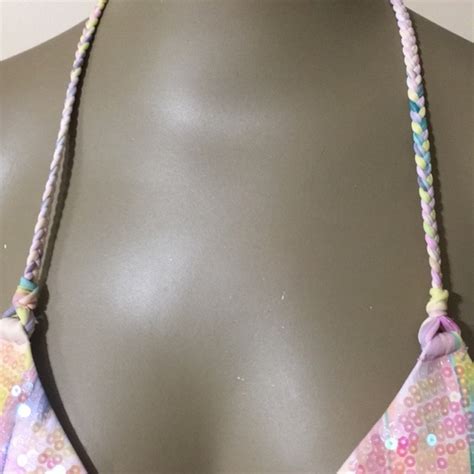 Victoria S Secret Swim Victorias Secret Sequin Triangle Bikini Top