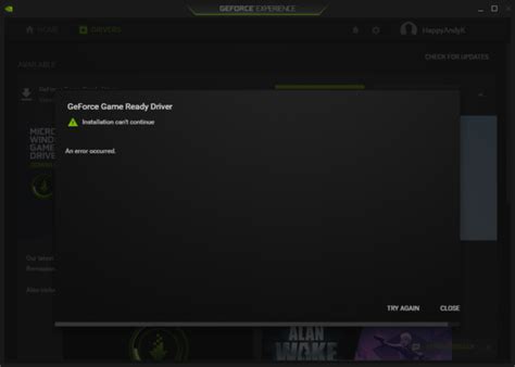 Erreur D Installation Du Pilote GeForce Game Ready Sous Windows 11 10