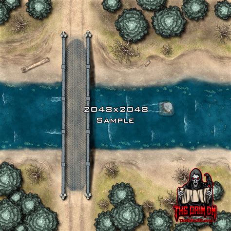 Stone Bridge River Crossing Battlemap The Grim Dm