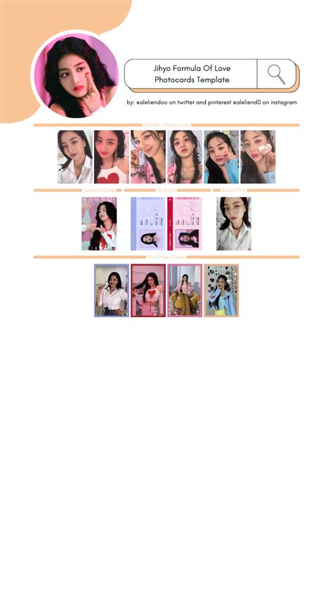 Twice Formula Of Love Photocard Template Jihyo Photocard Nayeon Twice