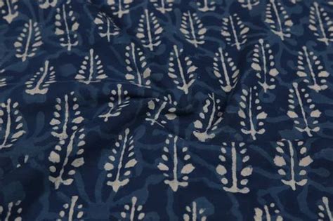 Indigo Blue Cotton Cambric Fabric Batiste Fabric Cambric Fabric Chambray Fabric कॉटन