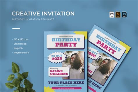 Creative - Birthday Invitation By Vunira | TheHungryJPEG