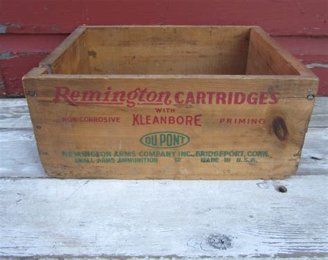 Antique Wood Box Remington 22 Long Rifle Shipping Crate Ammunition Wooden Box Etsy