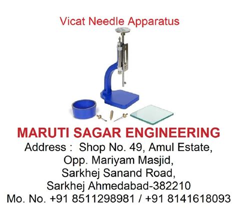 Automatic Recording Vicat Needle Test Apparatus At Rs 500 Sarkhej