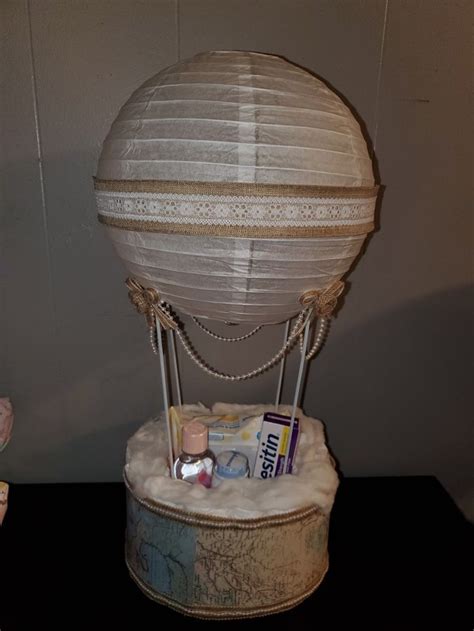 Hot Air Balloon Diaper Cake Hot Air Balloon Baby Shower Centerpiece Balloon Baby Shower