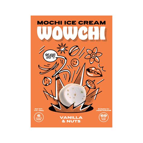 Mochi Ice Cream Vanilla & Nuts 174gr | cardinal.gr