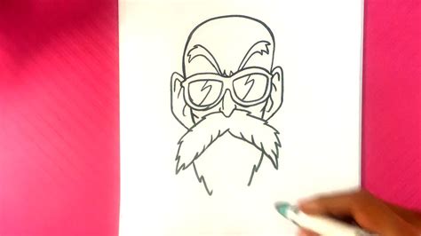 How To Draw Dragonball Master Roshi Easy Drawings Youtube