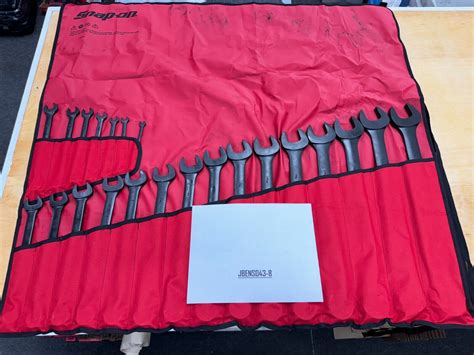 Snap On Tools New 22pc Sae Master Industrial Finish Combo Wrench Set Goex722k Ebay