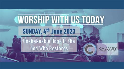 Unshakeable Hope In The God Who Restores Sunday June Youtube