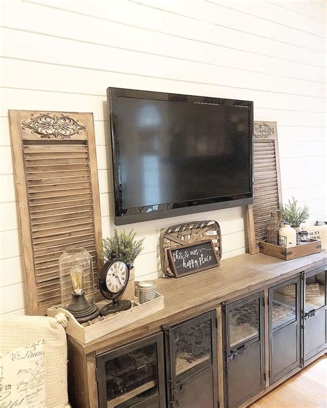 White Shiplap TV Wall With Rustic Accents Soul Lane