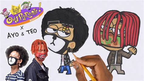 Draw Ayo And Teo As Cartoons Fairly Odd Parents Style Youtube