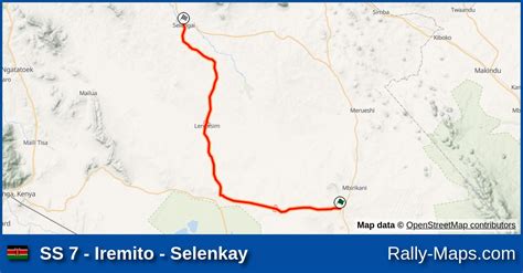 SS 7 Iremito Selenkay Stage Map East African Safari Classic Rally