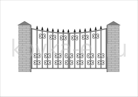 Кованые ворота простой рисунок (76 фото) » НА ДАЧЕ ФОТО