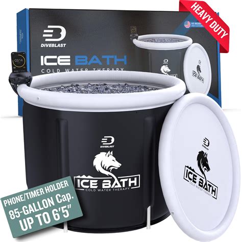 Buy DIVEBLAST Portable Ice Bath Tub For Athletes With Phone Holder 85