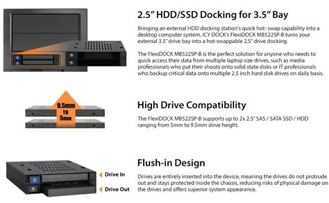 ICY DOCK Dual 2 5 SSD Dock Trayless Hot Swap SATA SAS Mobile Rack For Ext 3 5 Bay