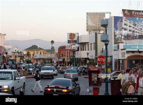 Streets Of Ensenada Mexico Stock Photo Alamy