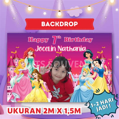 Banner Ultah Custom Backdrop Ulang Tahun Anak Custom Nama Dan Foto Banner Ulang Tahun Karakter