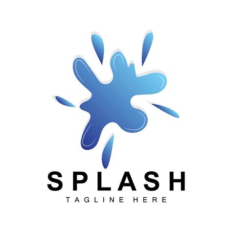 Splash Logo Water Wave Icon Bubble Vector Water Logo Art Template