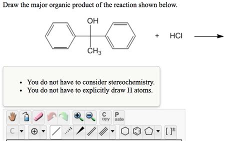 Solved Draw The Major Organic Product Of The Reaction Shown Chegg