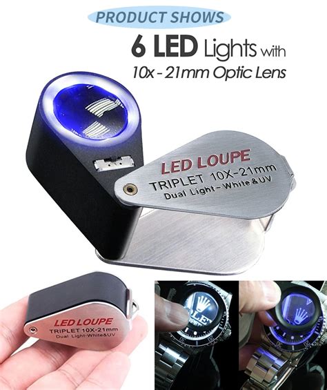 Wholesale Jewelry Loupe 10x Diamond Loupe Leather Package Pocket