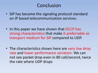 dccp evaluation  sip signaling ict  pptx
