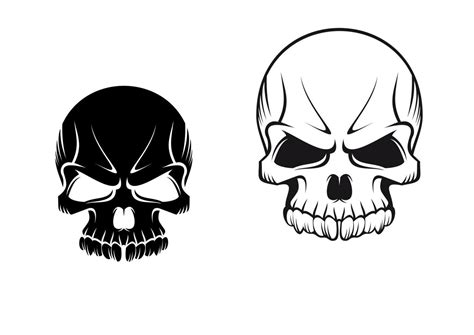 Isolated skull tattoo 11154379 Vector Art at Vecteezy