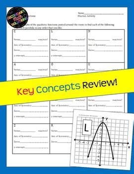 Quadratic Functions Activity By Secondary Math Solutions Tpt