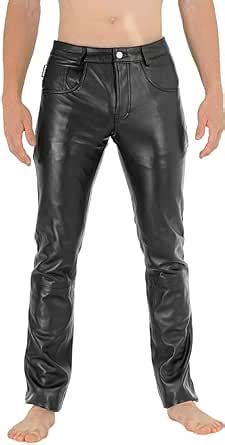 Bockle New 411 Lamb Leather Pants Leather Pants Men Tube Skinny Slim