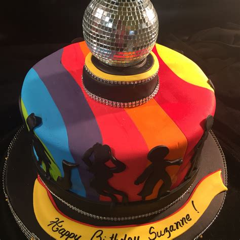 Disco Birthday Celebration All Fondant Cake Design Disco Cake