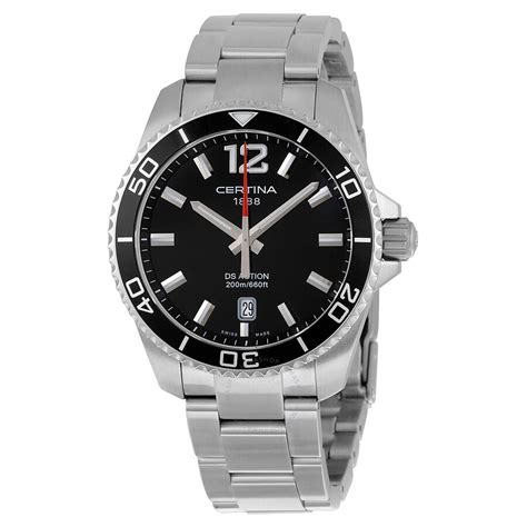 Certina DS Action Quartz Black Dial Stainless Steel Men S Watch