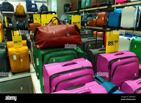 Showcase Of A Store Selling Bags For Travel And Business Trips Bright