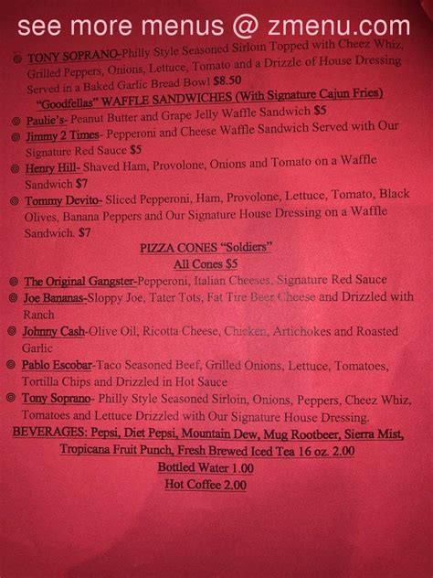 Menu At Wise Guys Pizzeria Altoona