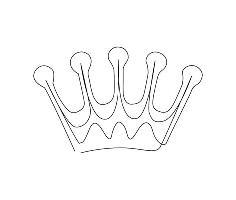 Premium Vector Continuous One Line Drawing Of Crown Simple Tiara