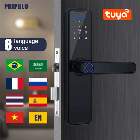 Phipulo Tuya Wifi Smart Lock Biometric Fingerprint Door Lock With