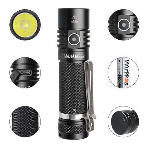 【Clearance】Wurkkos WK15 3000lm XHP50.2 USB C Rechargeable 21700 EDC ...