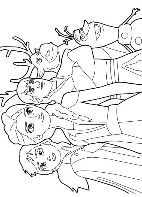Disegno Da Stampare E Colorare Di Elsa E Anna Con Protagonisti