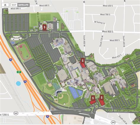 Utah Valley University Campus Map Map