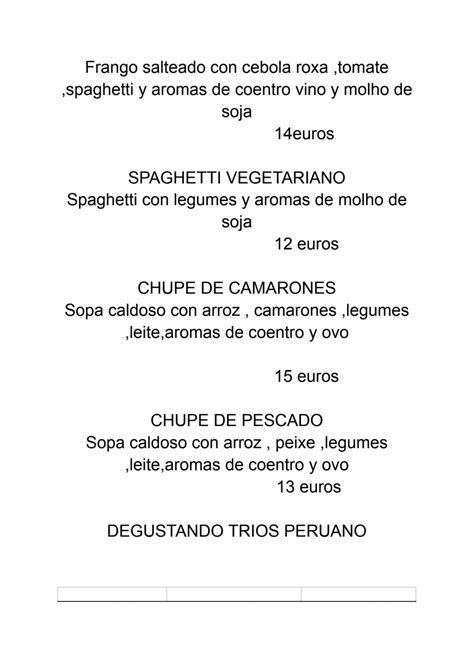 Menu Dom Ze Viche In Oeiras Thefork