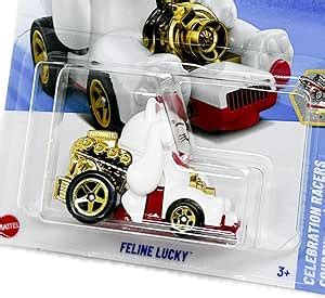 Amazon Hot Wheels Feline Lucky Celebration Racers White