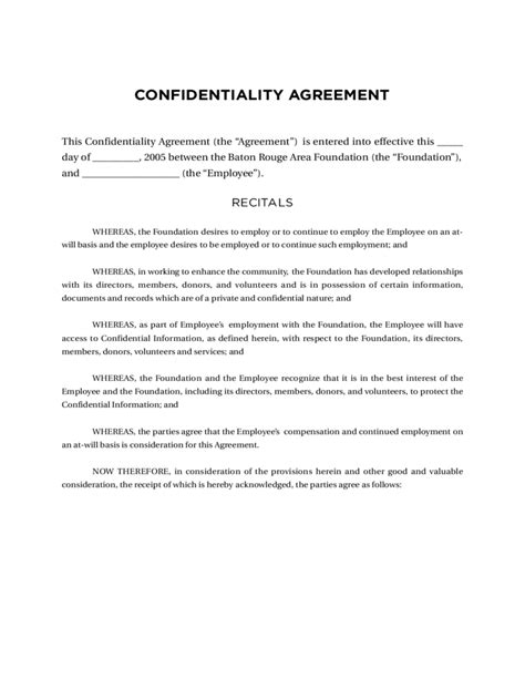 Confidentiality Agreement Template 11 Free Templates In Pdf Word