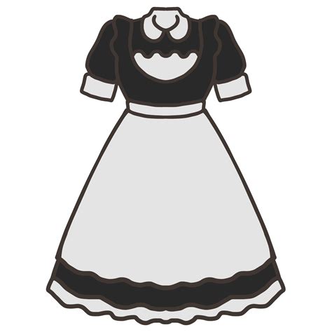 メイド服のイラスト素材 - イラスト素材を無料でダウンロード 無料イラスト素材アタム