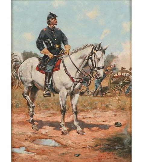 Lot Don Troiani Oil On Board Civil War Cavalryman